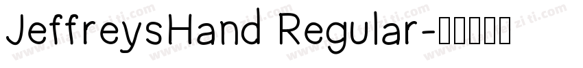 JeffreysHand Regular字体转换